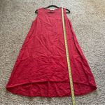 Terzo Millennio Shift Dress Red 100% Linen Pull Over Eyelet Made in Italy Sz L Size L Photo 4
