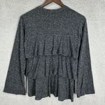 David Lerner  Top Womens XS Gray‎ Long Sleeve Ruffle Flare Boho Chic Glam NWT Photo 7