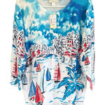cj banks NWT  Capri Sailboat Cardigan Sweater Size 2X Photo 0