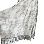 T. ZOVICH Maxi Dress Gray Tie Dye Silver Sleeveless Swing V Photo 3