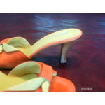 Franco Sarto Deirdra Leather Suede Sandal Orange Women's Size 7.5 Photo 4