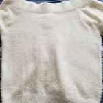 Chelsea28  Cozy Eyelash Sweater Off Shoulder V Neck Long Sleeve Ivory WomenSize L Photo 3