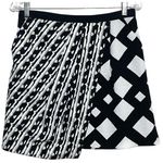Peter Pilotto for Target Monochrome Faux Wrap Mini Skirt 8 Whimsigoth Geometric Black Photo 0