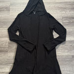 Athleta  Black Hooded Sweater Ribbed Cardigan Casual Loungewear XS Photo 0