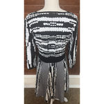 Spense sweater dress Fit & Flare knit knee length black & white sz L career Size L Photo 3
