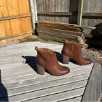 BP Lance Block Heel Bootie In Cognac Oiled Leather by size 8 fall winter casual Photo 1