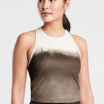 Athleta Shanti Tank Top Womens Sz 2X Watercolor Stripe Crop Racerback Yoga Gym Photo 0