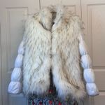 SPACE SIMONA CORSELLINI FAUX FUR DOWN JACKET
DETACHABLE SLEEVES WHITE SIZE XS/40 Photo 10