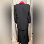 🖤 Criscione New York Vintage Black Skirt Suit – Bold Pink Accents size L Size L Photo 7