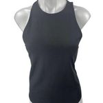 Abercrombie & Fitch Black Sleeveless High Neck Racerback Tank Bodysuit Top Sz M Photo 0
