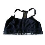 Bebe Black White Logo Lined Not Padded Racerback Women’s Sporty Running Bra SZ M Photo 1