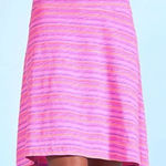 Fresh Produce  Flamingo Pink Promenade Stripe Marina Midi Skirt Size Small Photo 0