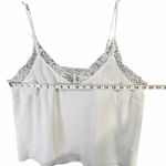 Halogen Lace Trim Cami Top Womens L White Lace Trim Feminine Flirty Coquette Photo 4