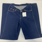 ZARA Dark Blue Jeans with Low Front V Photo 5