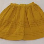 Anthropologie  Odille Drawing Parallels Pleated Pocket Skirt in Marigold Yellow Photo 6