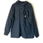 Carhartt Fleece Lined Hooded Full Zip Nylon Coat Black Size XL Photo 0