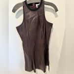 Derek Lam  Leather Mid Length Dress in Plum - size 6 Photo 4