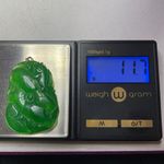 Carved Imperial Green Jade Pendant Photo 6