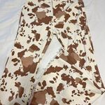 Peach Love Buckle Cow Print Flares  Photo 0