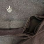 Alo Yoga  Size Medium Low Waist Grey Moto Legging Athletic Textured Mesh Pant Photo 9