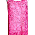 Vintage Leilani Y2K Bright Pink Floral Spaghetti Strap Sheer Mesh Coverup S/M Size undefined Photo 0