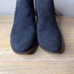 Lucky Brand  Boots 9M Navy Blue Suede Studded Ankle Booties Zip Boho Western Moto Photo 3