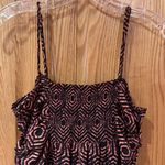 Urban Outfitters  Veronica Ruched Geo Print Midi Dress in Red Multi Size‎ Large Photo 9