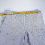 Brooks Brothers 346 Shorts Women Sz 14 Blue Stripe Seersucker Stretch Pineapple Photo 6