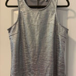 Calvin Klein Metallic Silver Tank Style Top Size Medium Photo 0