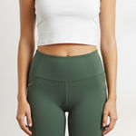 CALIA Women's Power Sculpt High Rise Bike Short~Size M~Olive Moss~ Pockets! Green Size M Photo 0