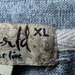 One World Teddy Bear Rhinestone Sweatshirt Womens XL Grey Live and Let Live Cozy Gray Photo 6