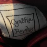 Cynthia Rowley  red canvas print w/red leather trim Photo 9