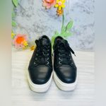 Linea Paolo Platform Wedge Sneaker Shoe with Laces; Black Leather; Size 9.5 Photo 1