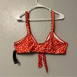 Nasty Gal Spot Tie Front Bikini Set in Burnt Orange and White size 14 NEW Photo 6