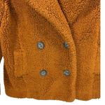 Free People  Notched Teddy Peacoat Copper Size XS‎ Cozy Outdoor Boho Photo 7