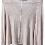 Free People  Gold Shimmer Glitter Long Sleeve Cowl Neck Shirt Size Small Photo 4