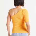 Nation Ltd NWT  Kirstie Smocked One Shoulder Top in Mustard Photo 1