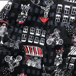 Modcloth Community Brunch Dress Button Girl Dog Photo 4