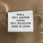 Talbots Petites 8 Soft Gold Metallic Button Closure 100% Leather Jacket Luxury Photo 10