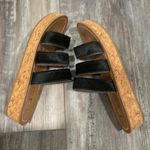 K. Jacques Calf Hair Platform Heel Slide Sandal Tan Size 7.5 Photo 4