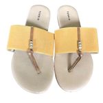 Torrid Elastic T-Strap Slide Sandal Rhinestone Detail Maize 10W Casual Festival Photo 0