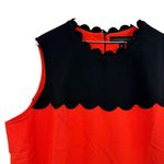 Victoria Beckham Target Orange Black Scallop Trim Dress Size 3X Red Photo 2