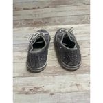 Vans  Silver Sequin Lace Up Sneakers Women's Size 7 Blingy Shoes Photo 4