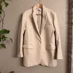 BOA | BECAUSE OF ALICE Leather Blazer Jacket White Size L Photo 1