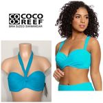 Coco reef 5-way Bra Sized teal bikini top. 36/38C Photo 1