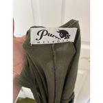 Purr Melrose Olive Green Slinky Mini Dress Spaghetti Straps Oversized Small Boho Photo 3