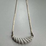 Vintage Avon White and Gold Tone Gatsby Necklace 1981 Photo 2