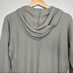 Abercrombie & Fitch Soft Cozy Tan Waffle Knit Long Sleeve Hoodie Size Small Photo 7