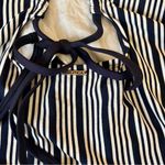 Nautica women's navy white Dock Lines High Neck One Piece Swimsuit size Small Photo 3
