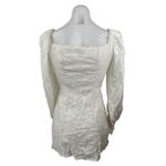 Majorelle  White Floral Eyelet Embroidered Long Puff Sleeve Mini A-Line Dress S Photo 1